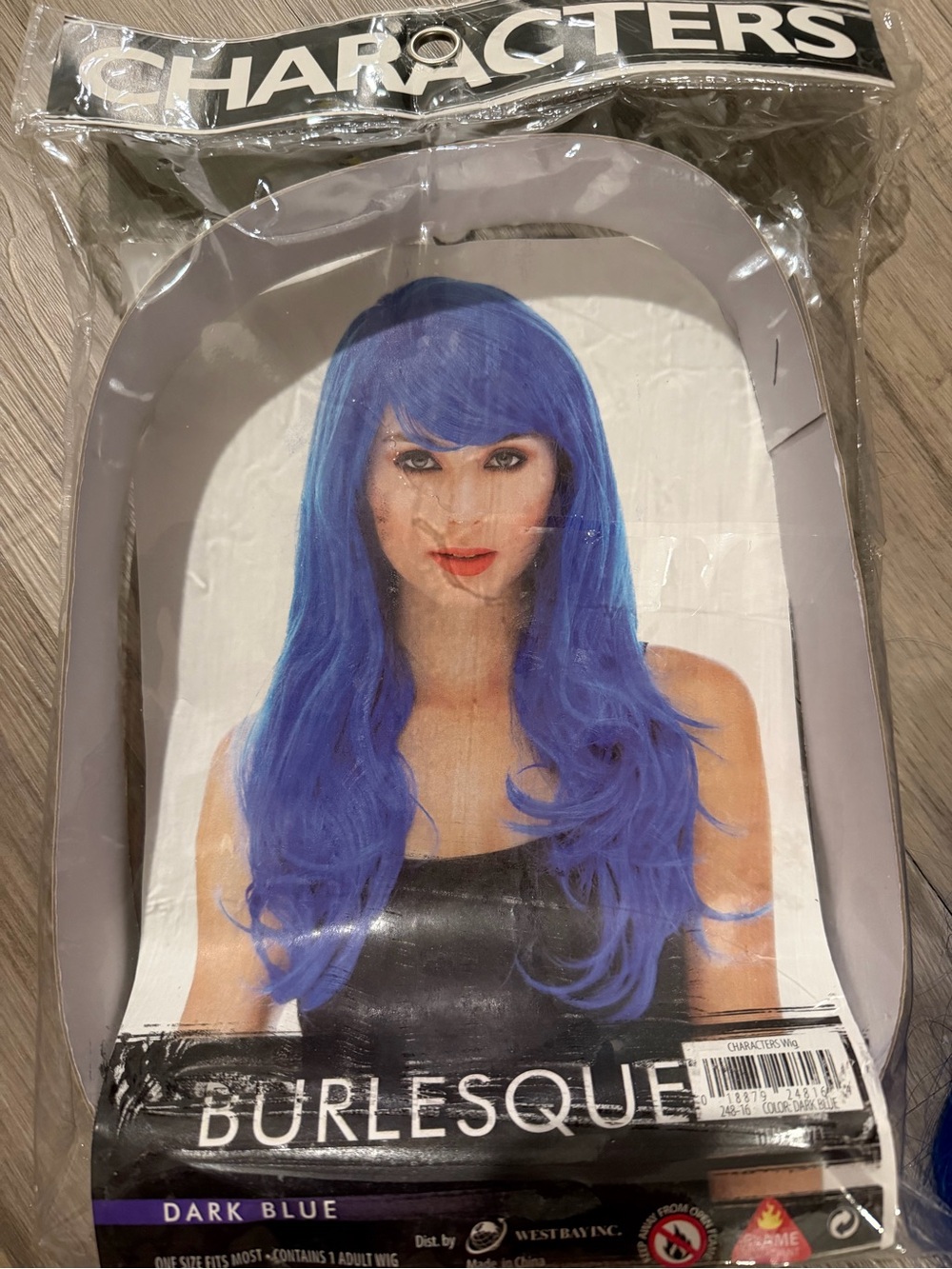 Burlesque Dark Blue Long Wig